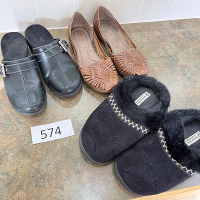 3 pairs of slip ons