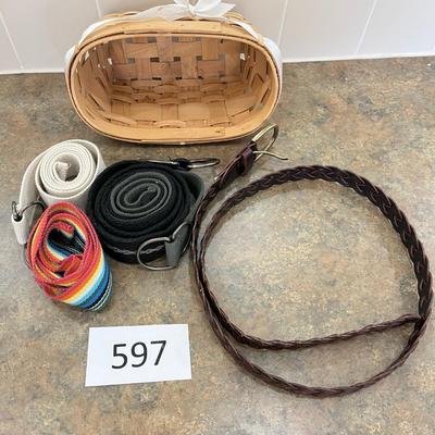 Basket of belts