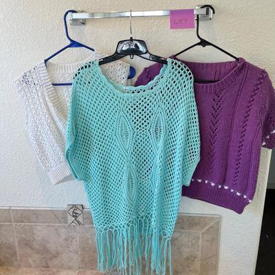 3 women's knitted tops
