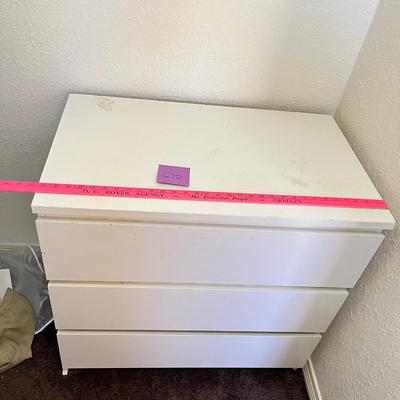 White 3 drawer chest