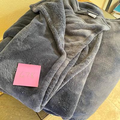 Blue Fleece Throw