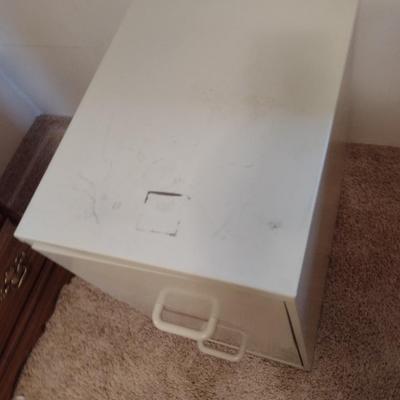 Metal Two Drawer Filing Cabinet with Keys