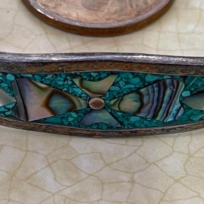 Sterling Bangle with inlay