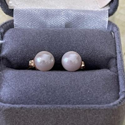 14k & pearl earrings