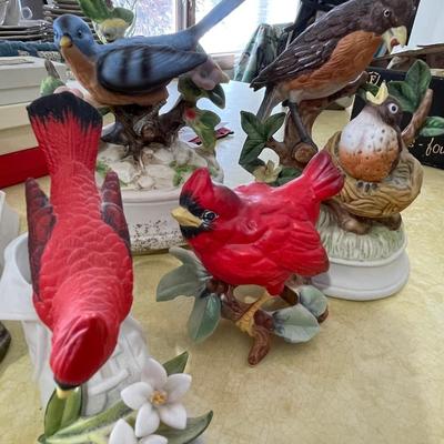 Collection of ceramic birds