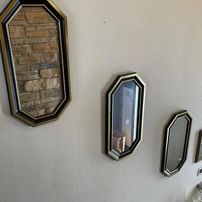 A set of 3 hallway mirrors