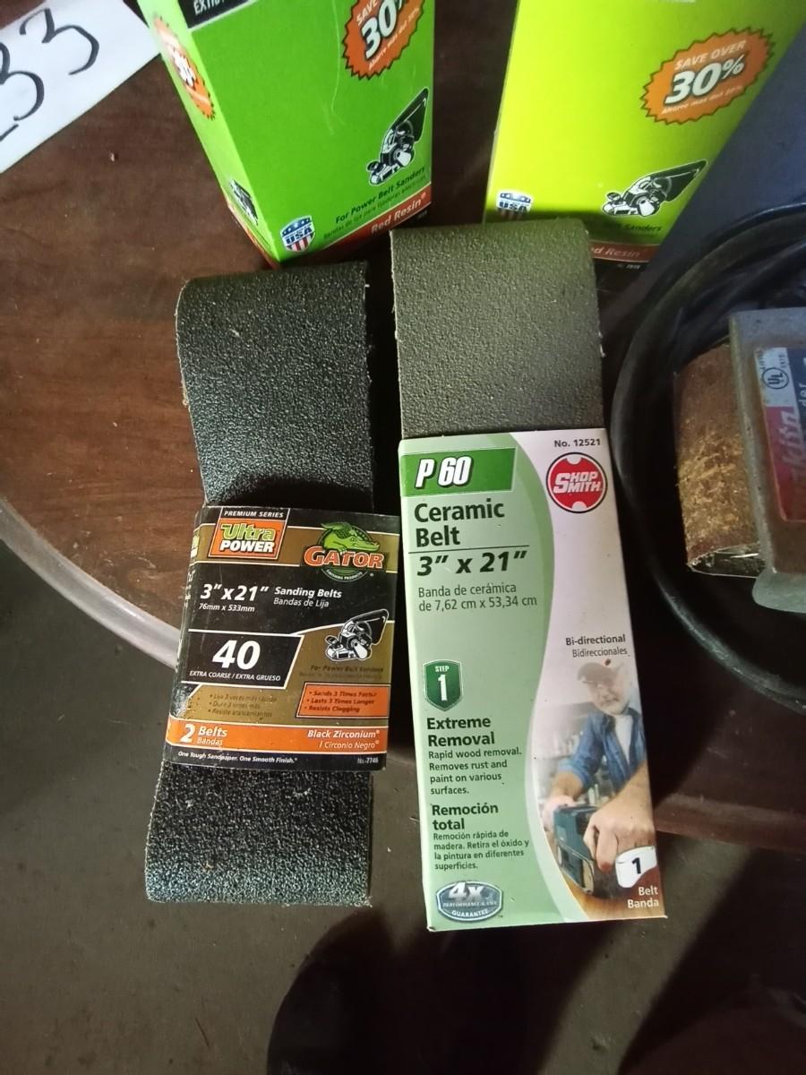 MAKITA BELT SANDER AND SANDPAPER