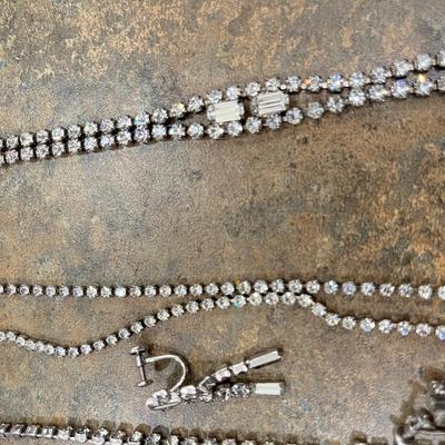 Lot of Vintage Rhinestone Jewelry