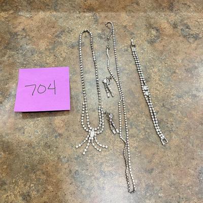 Lot of Vintage Rhinestone Jewelry