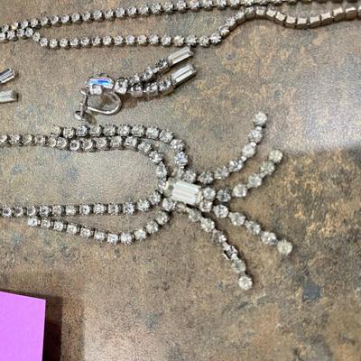 Lot of Vintage Rhinestone Jewelry