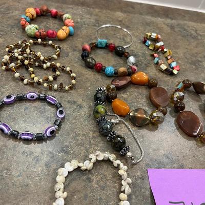 Lot of stretchy bracelets
