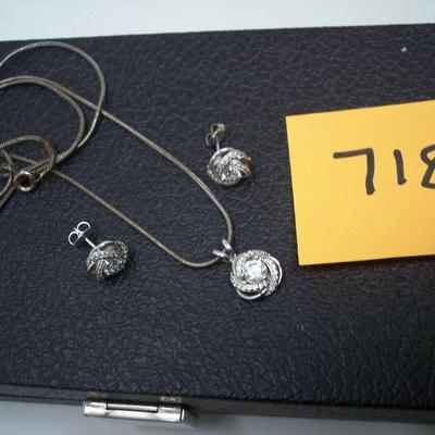 Sterling Silver & CZ Set