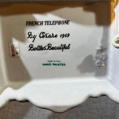 French Telephone by Cesare 1969 Ceramic Bottle 