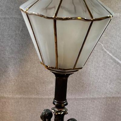 Vintage Bronze Cherub Lamp Post Lamp Circa 1960's 