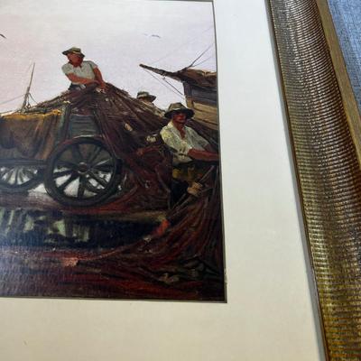 Framed Print Horse and a cart Fisherman