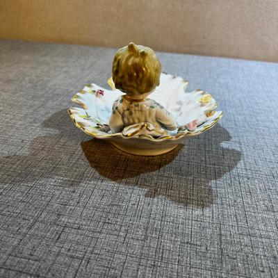 German Porcelain Dish with Baby 