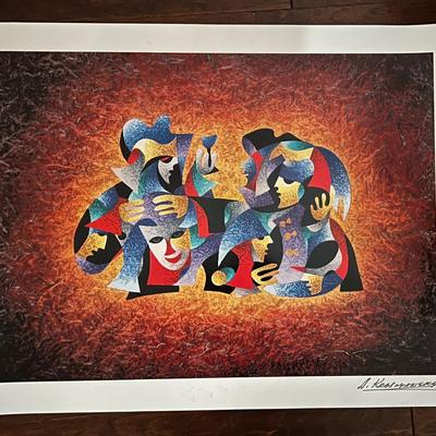 Signed Modern Abstract Print