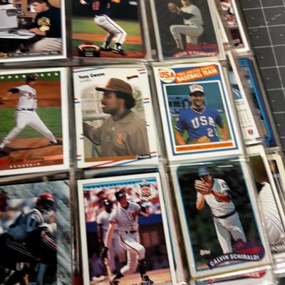 Binder of 1990's Baseball Players Trading Cards 