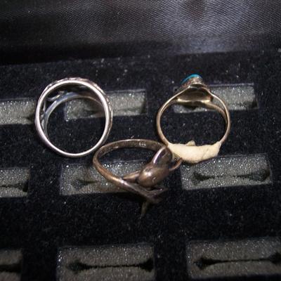 Lot of 3 Sterling Silver Rings