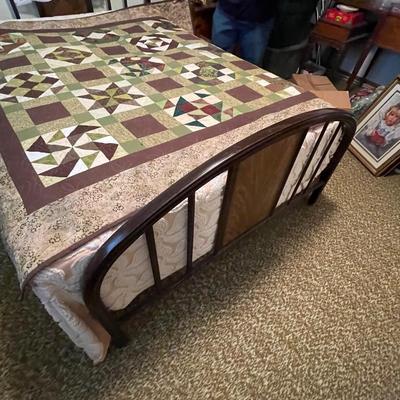 Antique Metal Bed with Textiles