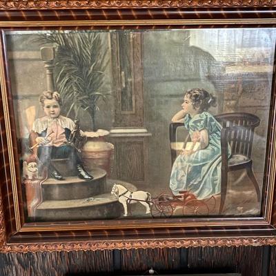 Victorian framed Litho