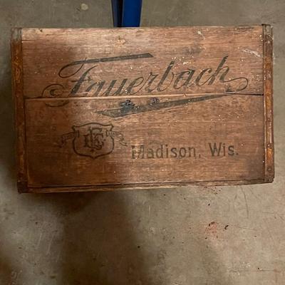 Fauerbach Brewery wooden crate Madison, wi