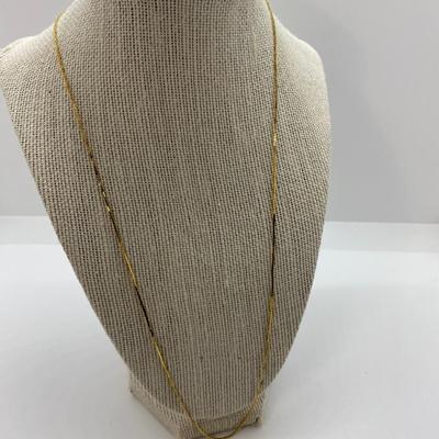 LOT 38: Five Gold Tone Necklaces & Two Gold Tone Bracelets