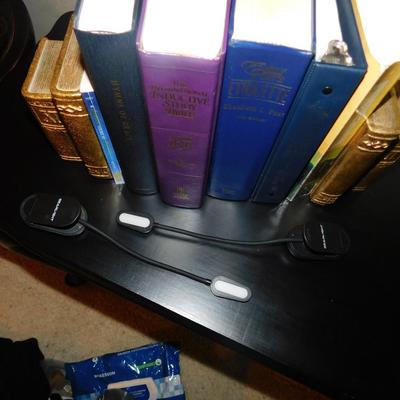 BOOK ENDS, NIFTY BOOK LIGHTS AND BOOKS OF THE LORD