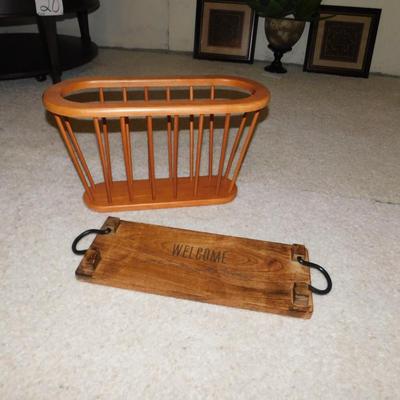MAGAZINE RACK AND SERVING TRAY