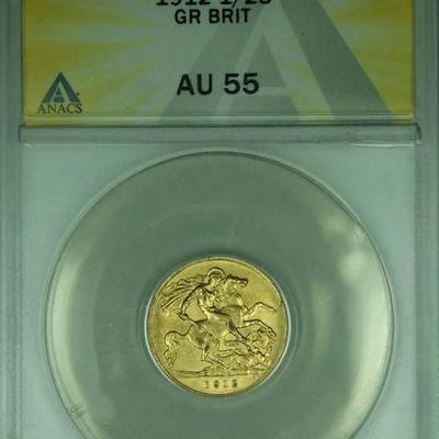 1912 Gold Sovereign ANACS