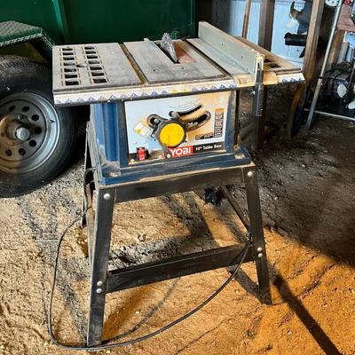 Ryobi 10 Inch Table Saw with Stand Base | EstateSales.org