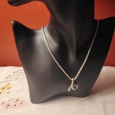 16" 925 Thick Unique Italian Chain With Modernist Retro 925 Design Pendant