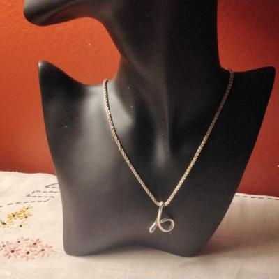 16" 925 Thick Unique Italian Chain With Modernist Retro 925 Design Pendant