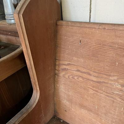 Large Antique 10 Ft Solid Wood Church Pew