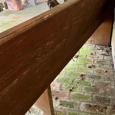 Large Antique 10 Ft Solid Wood Church Pew