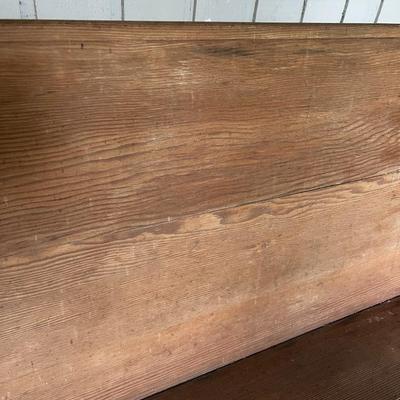 Large Antique 10 Ft Solid Wood Church Pew
