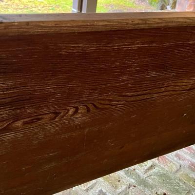 Large Antique 10 Ft Solid Wood Church Pew