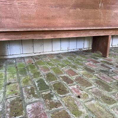 Large Antique 10 Ft Solid Wood Church Pew
