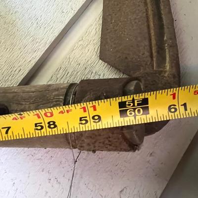 Antique Primitive Seymour Manufacturing Wood Scythe Sickle with Curved Blade