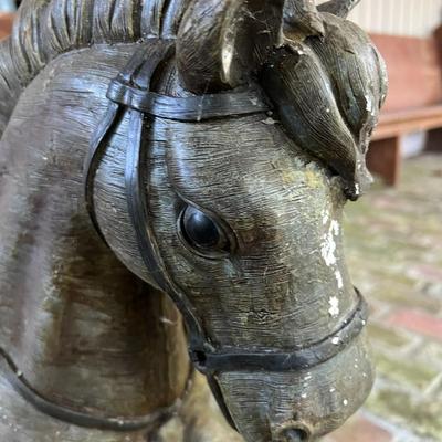 Antique Carved Wood Rocking Horse