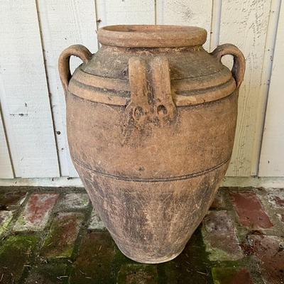 Beautiful Terracotta Clay Ceramic Urn Planter with 4 Handles