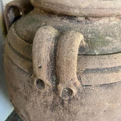Beautiful Terracotta Clay Ceramic Urn Planter with 4 Handles