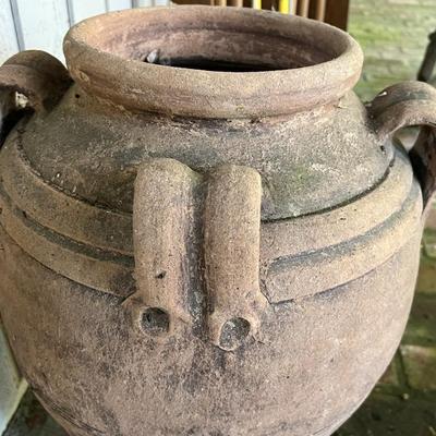 Beautiful Terracotta Clay Ceramic Urn Planter with 4 Handles