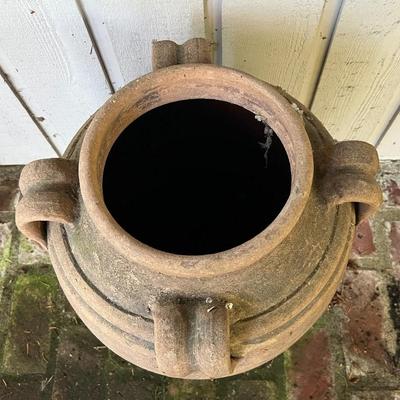 Beautiful Terracotta Clay Ceramic Urn Planter with 4 Handles