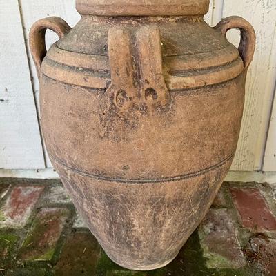 Beautiful Terracotta Clay Ceramic Urn Planter with 4 Handles