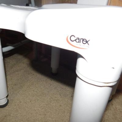 CAREX SHOWER CHAIR, BED SIDE POTTY CHAIR, GRABBER AND CANE