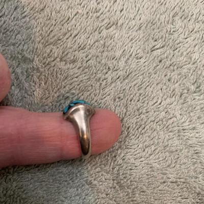 Sterling Turquoise Estate Ring Lot B204
