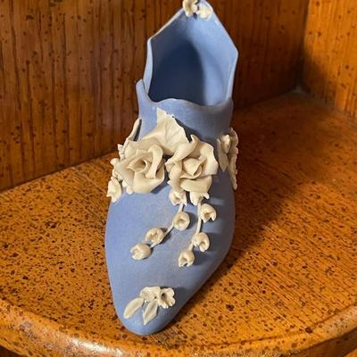 Wedge wood porcelain shoe