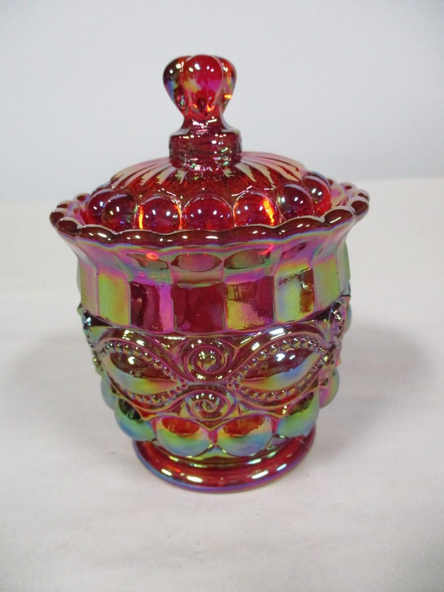 Wright Ruby Red Candy Dish With Lid