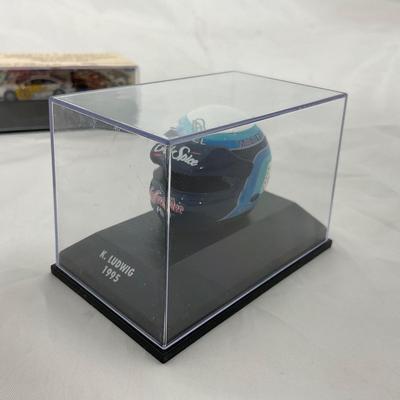 -208- NASCAR | 1:8 Scale K Ludwig 1995 Mini Helmet | 1:87 Opel Calibra V6 M. Reuter